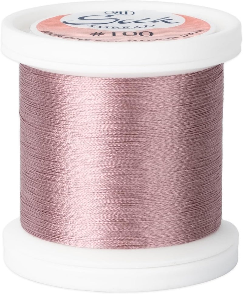YLI Threads Silk Thread – 100 wt Fine Japanese Silk for Appliqué, EPP, and Quilting - Light Dusty Rose - Image 1
